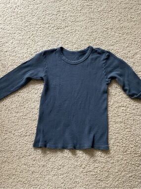 brandy melville Long Sleeve Thermal Top blue